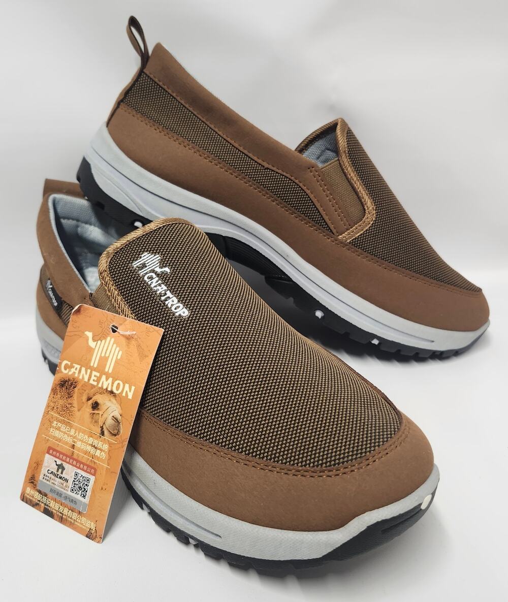 Canemon Men's EU 46 Brown Slip On Walking Shoes New With Tags